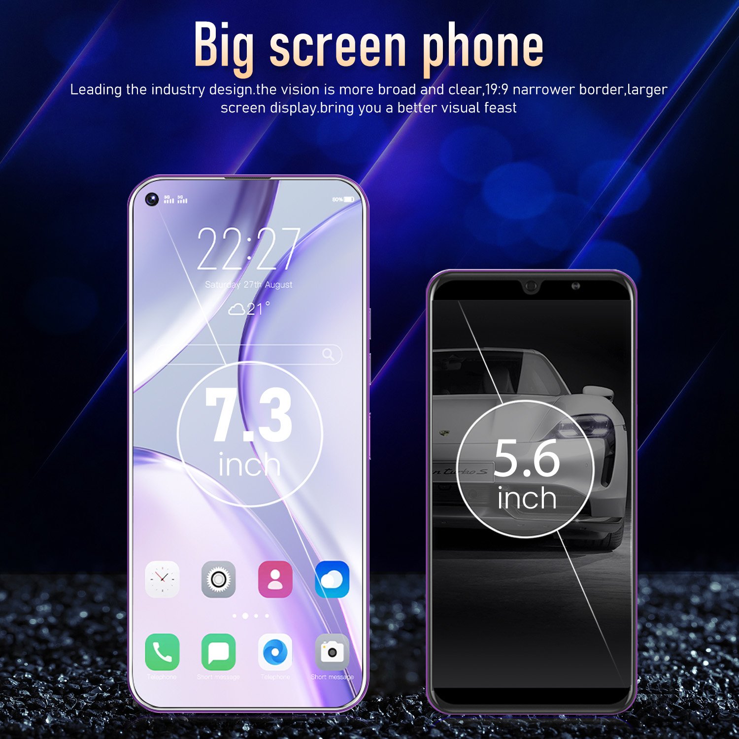 Original S24 Ultra 7.3inch Big Screen Smartphone 16GB+1TB Unlocked 5G Dual Sim Android 13 Clone Phone 108MP Rear Smart Used LTE